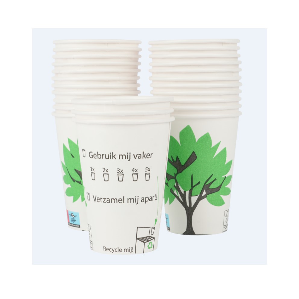 Beker karton boom FSC <5% plastic